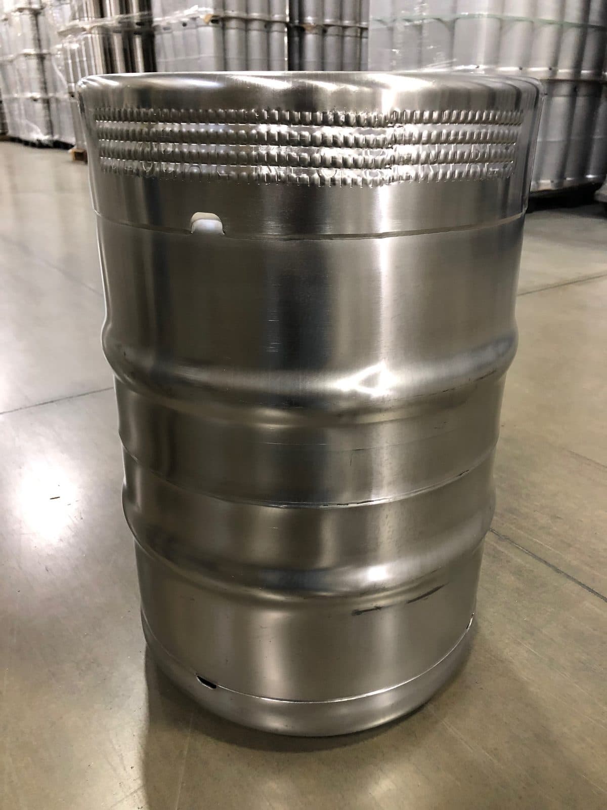 Half barrel keg full view